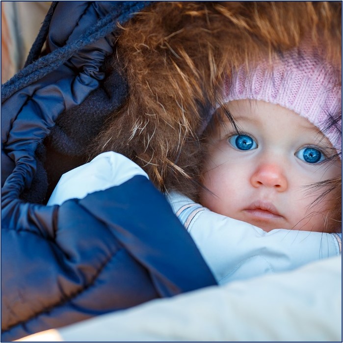 Toddler in winter coat