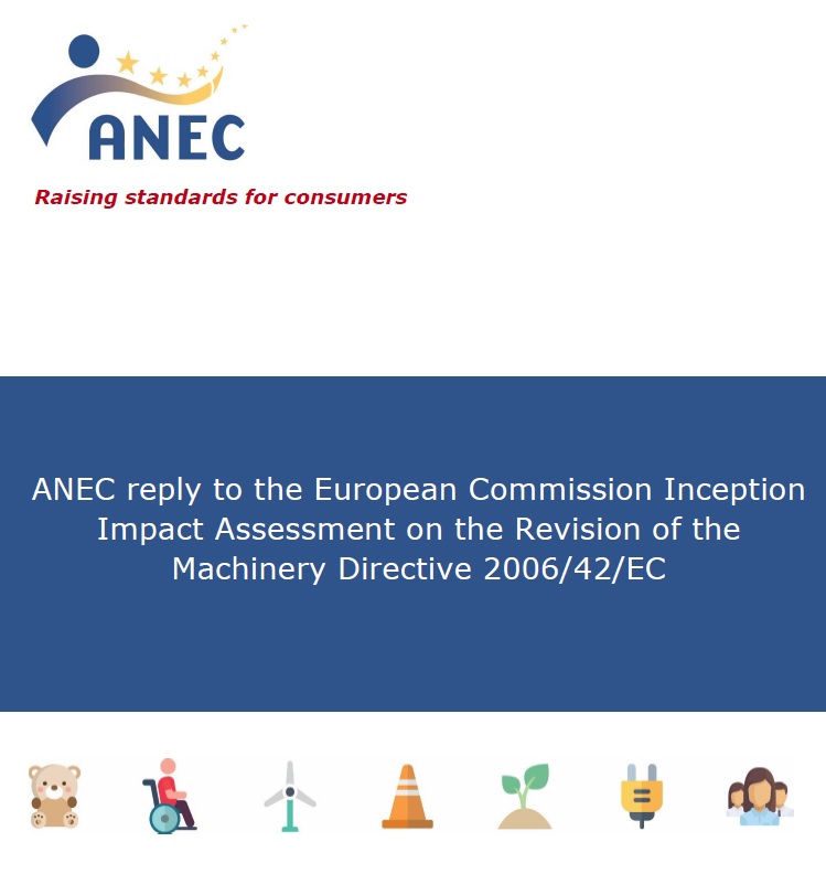 ANEC reply to the EC Inception Impact Assessment on the Revision of the Machinery Directive